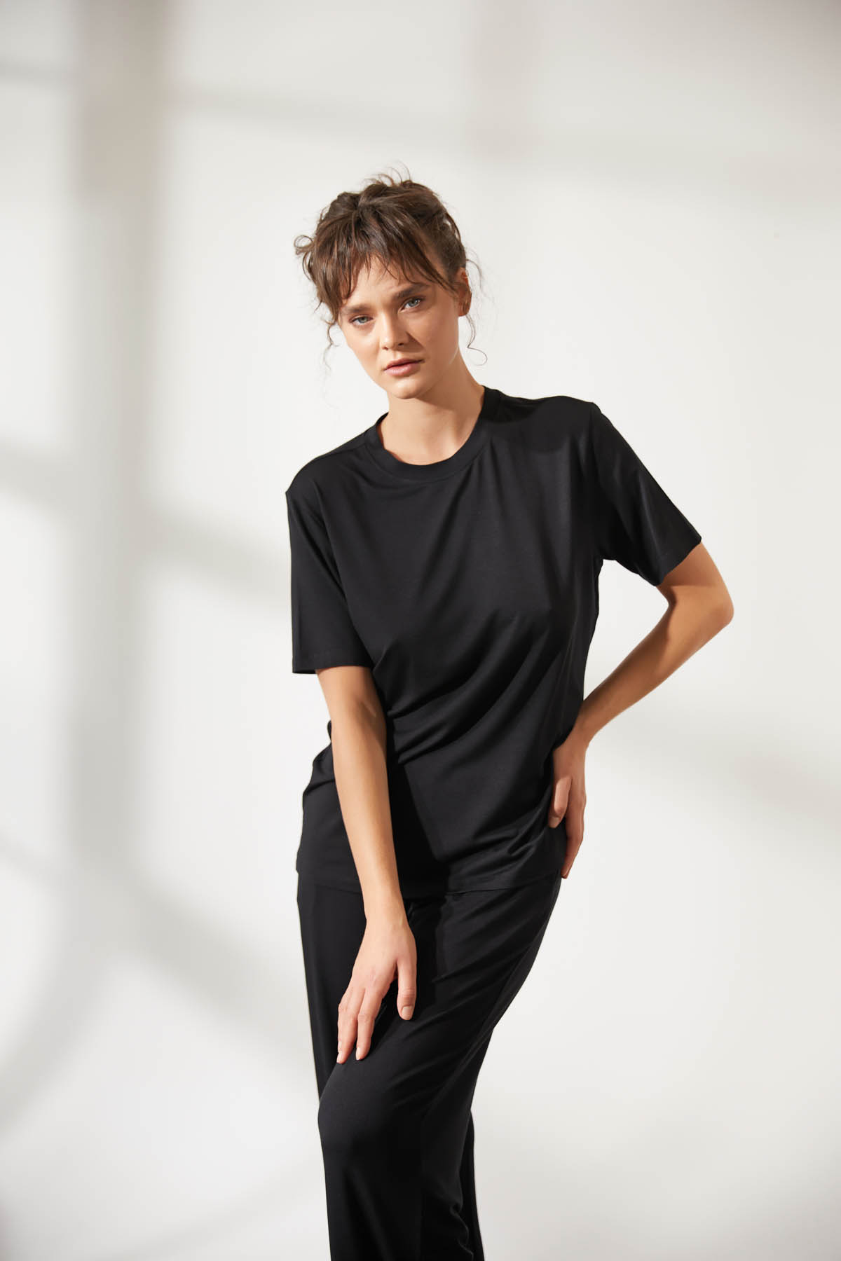 Kadın Modal Kısa Kollu T-shirt