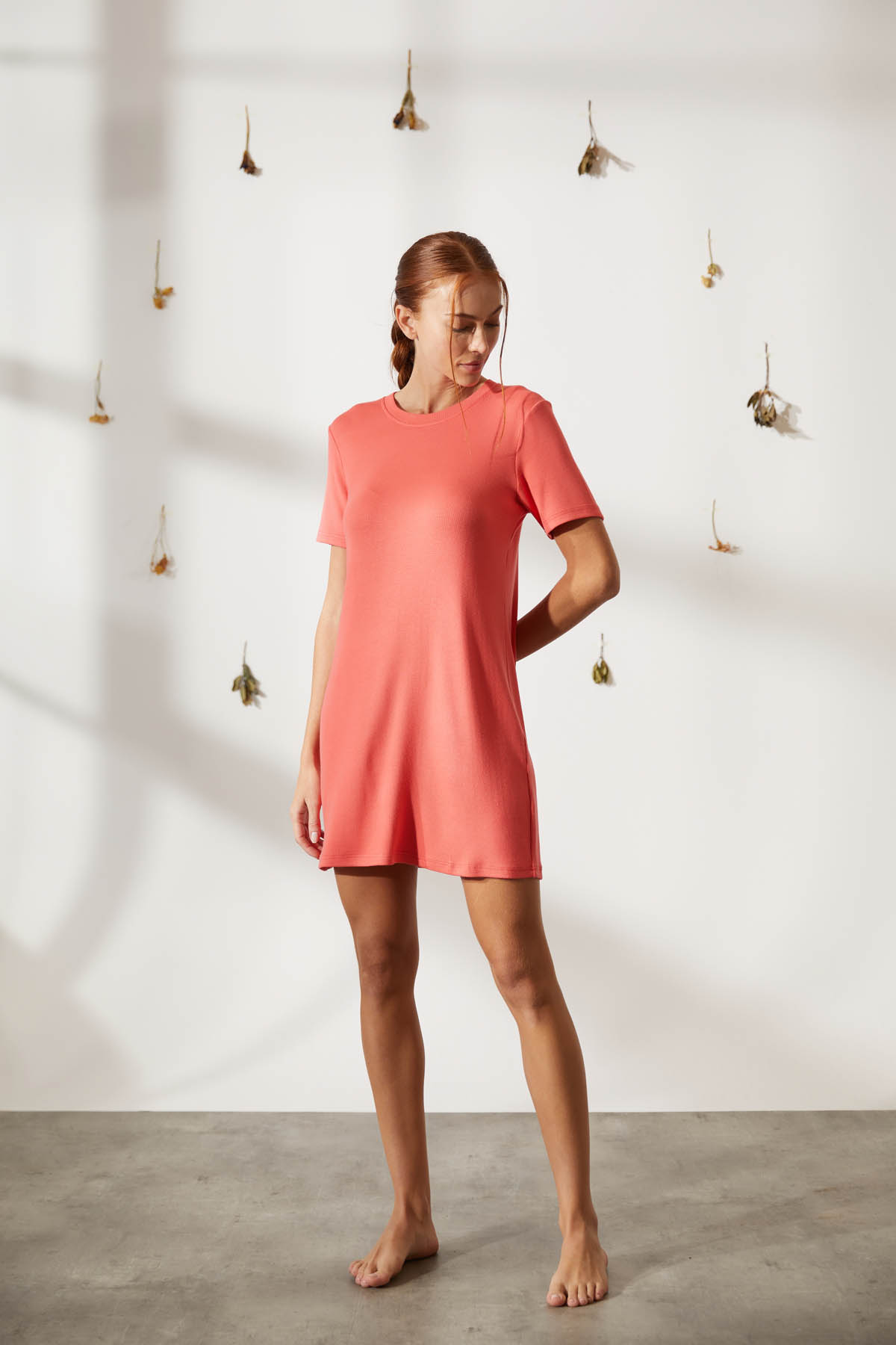 Kadın Viscose Kısa Kol Elbise