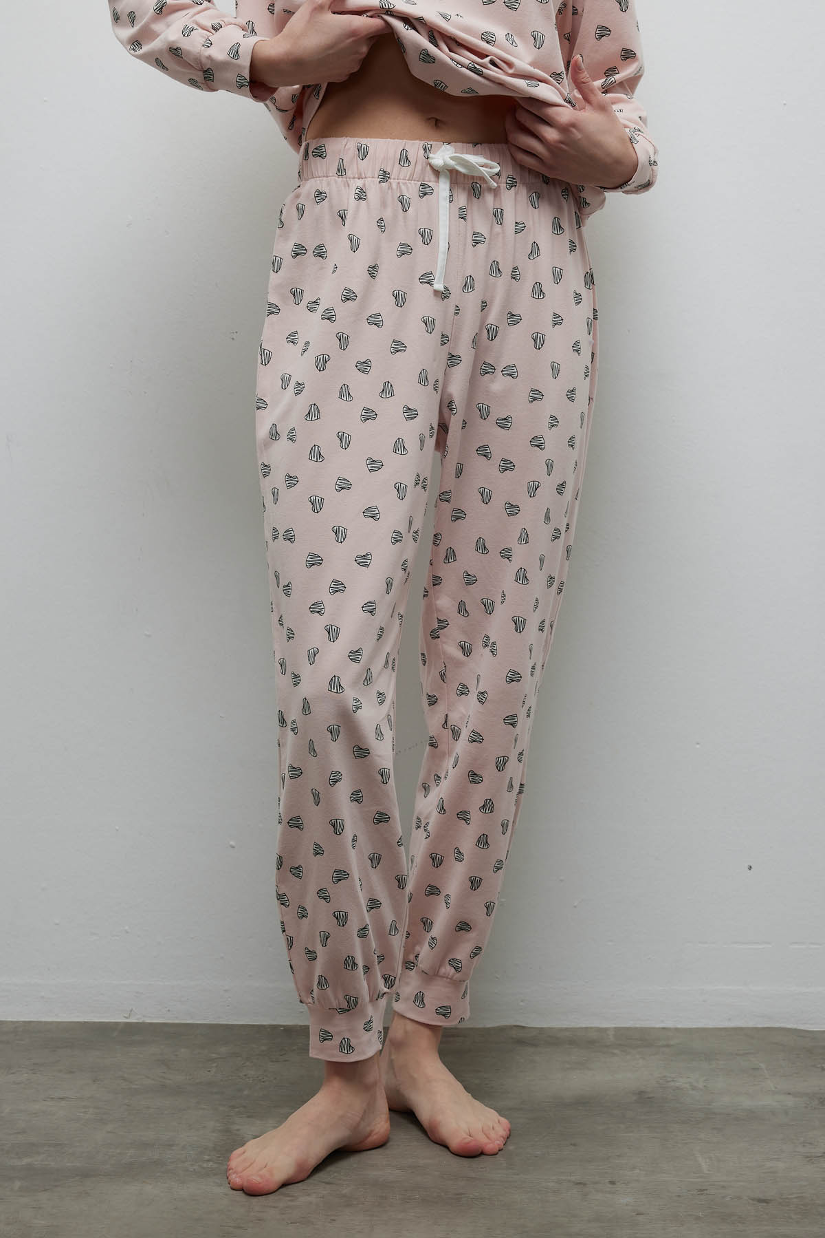 Kadın Pamuklu Uzun Kollu Pijama Takımı