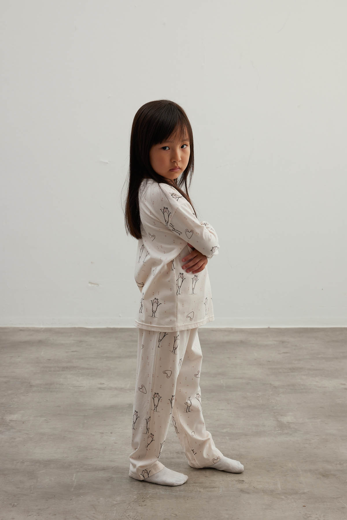 Kız Çocuk Pamuklu Uzun Kollu Pijama Takımı