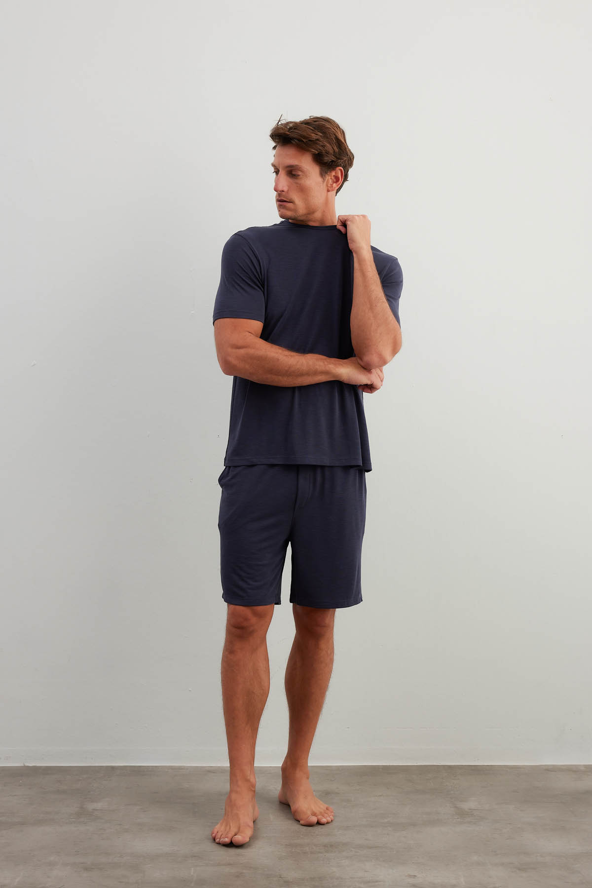 Erkek Flamlı Modal Kısa Kollu T-shirt