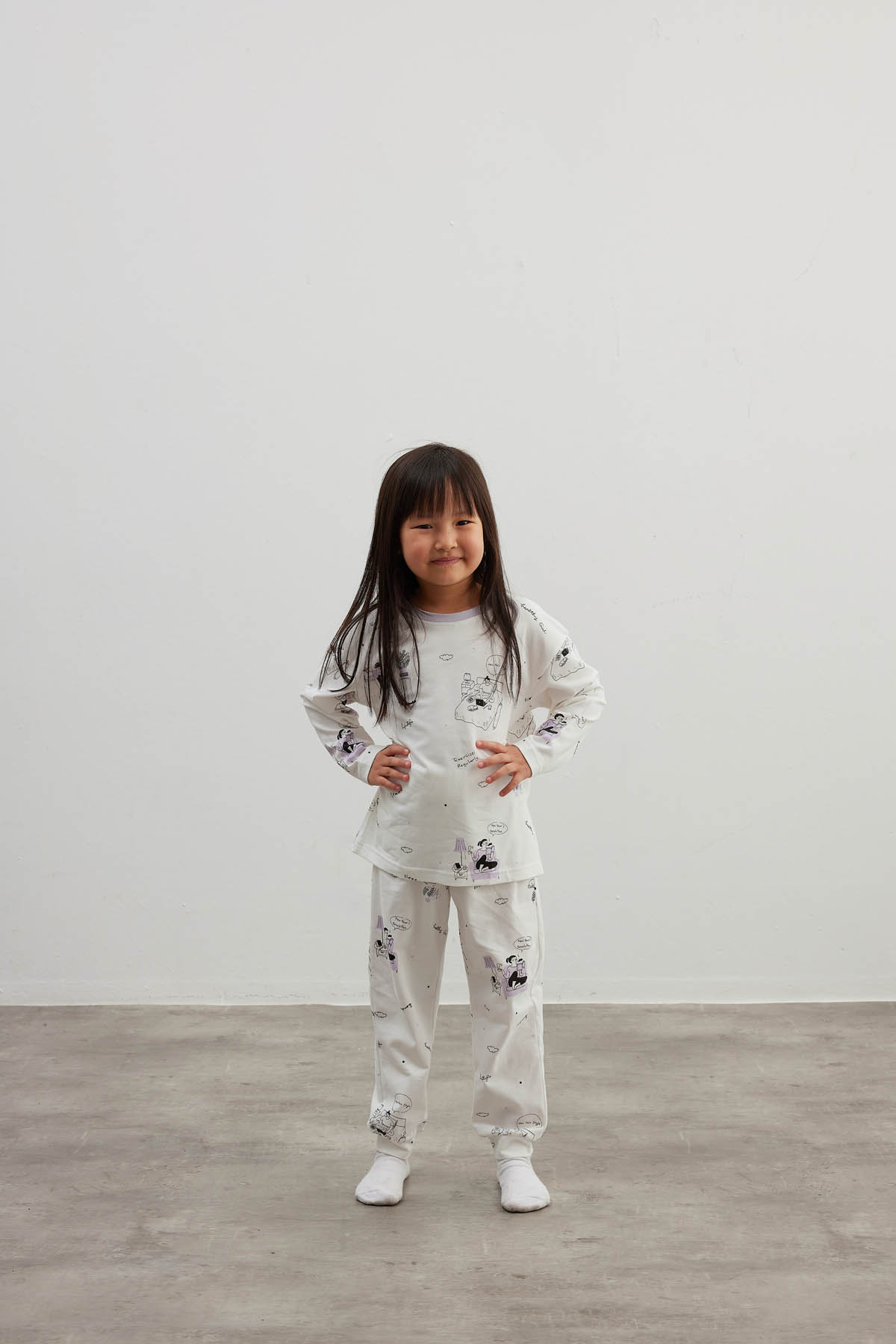 Kız Çocuk Pamuklu Uzun Kollu Pijama Takımı