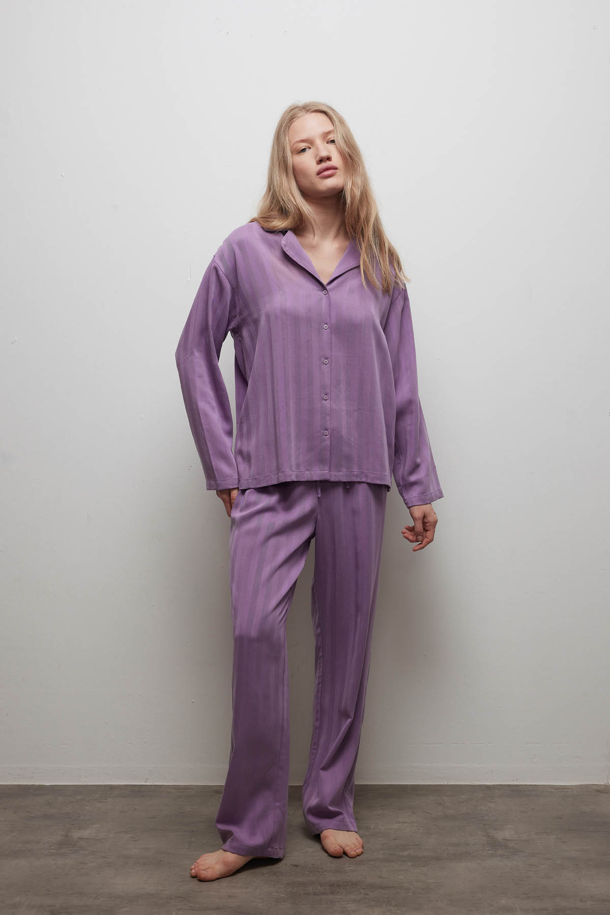 Kadın Jakarlı Dokuma Pantolon