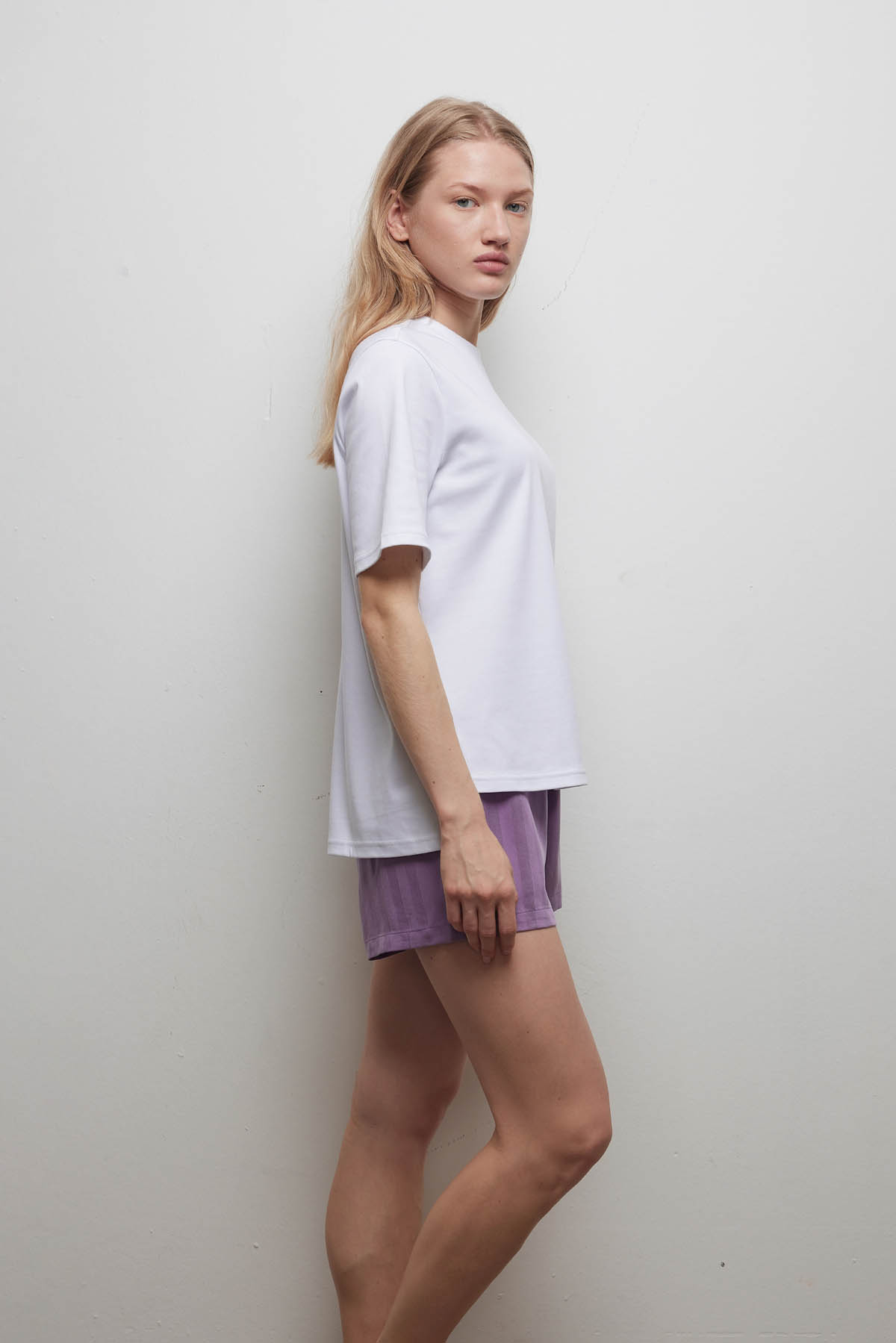 Kadın Jakarlı Dokuma Cepli Şort