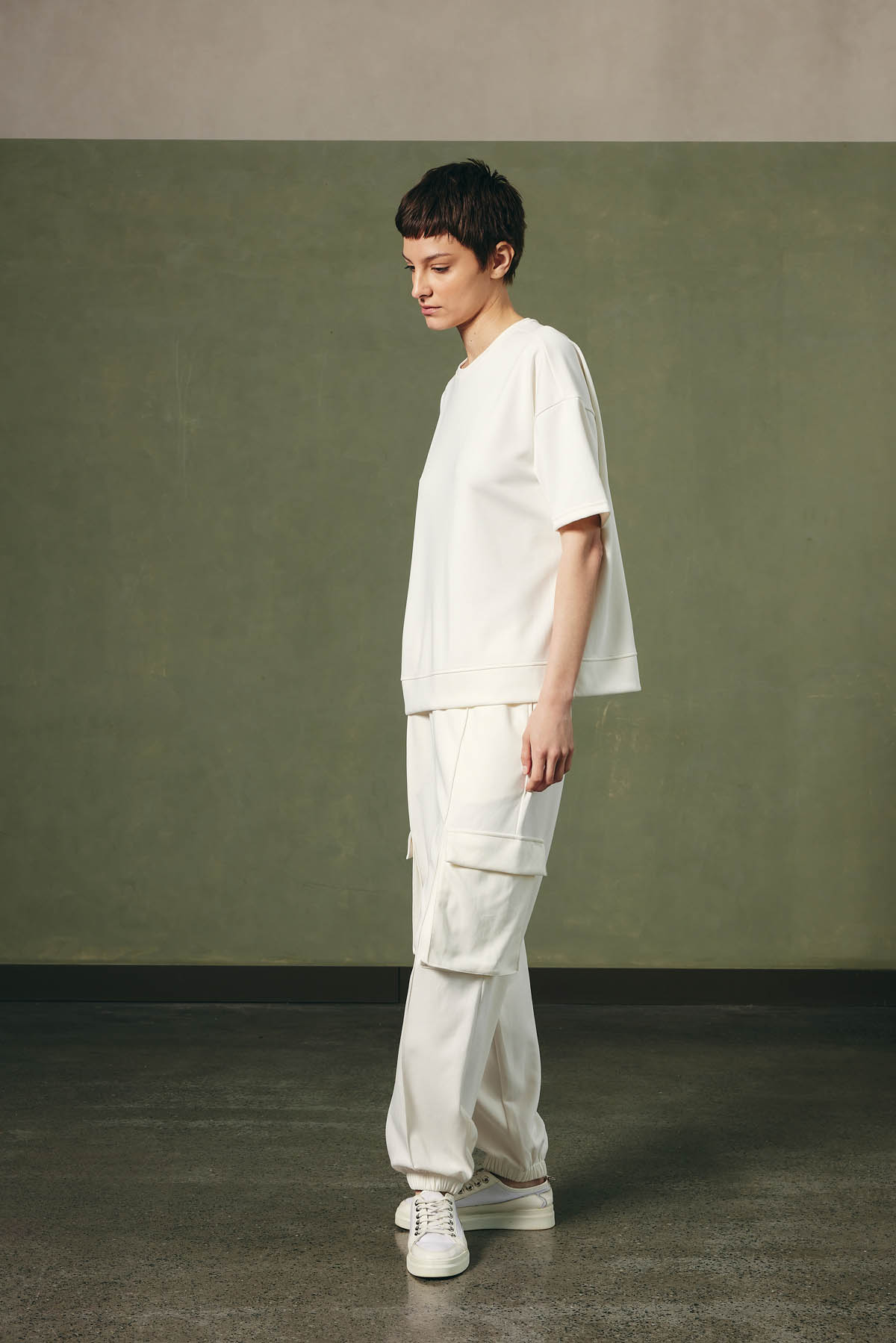 Kadın Soft Touch Kargo Cepli Uzun Pantolon