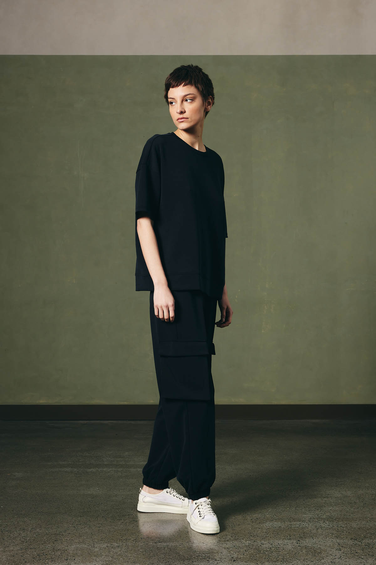 Kadın Soft Touch Kargo Cepli Uzun Pantolon