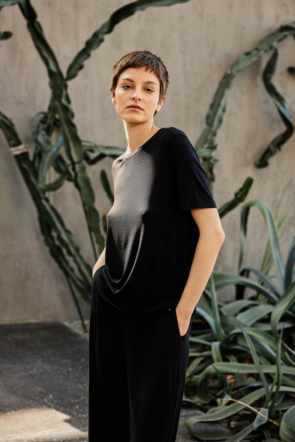 Kadın Modal Kısa Kollu T-shirt