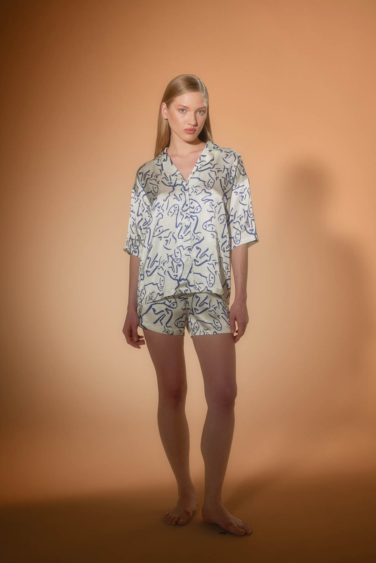 Kadın Vegan Dokuma Cepli Şort