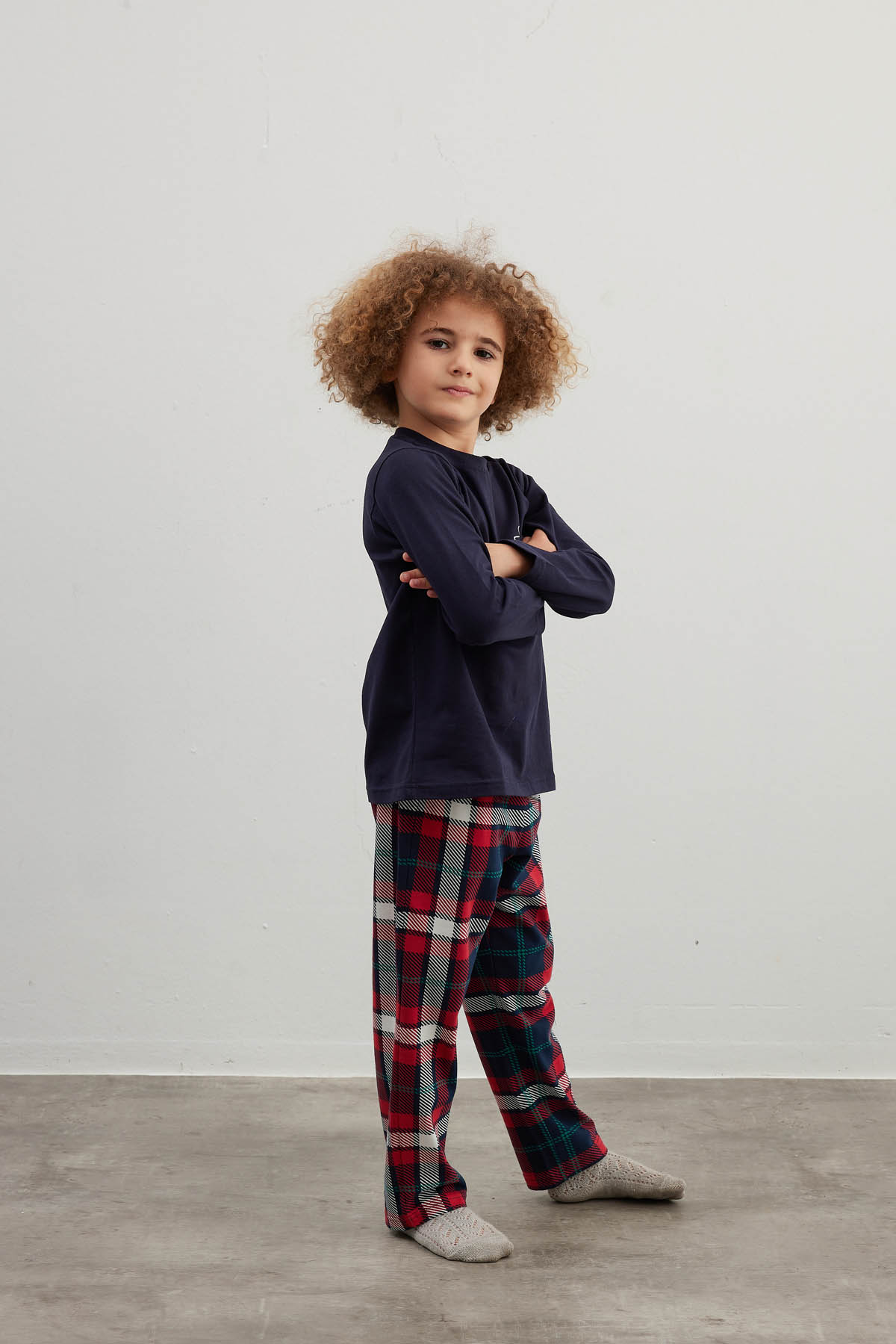 Erkek Çocuk Pamuklu Uzun Kollu Pijama Takımı