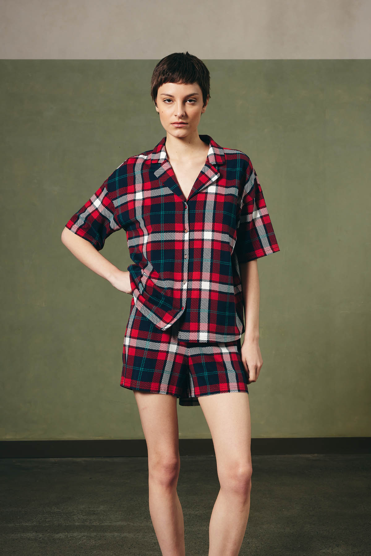 Kadın Pamuklu Şort Pijama Altı