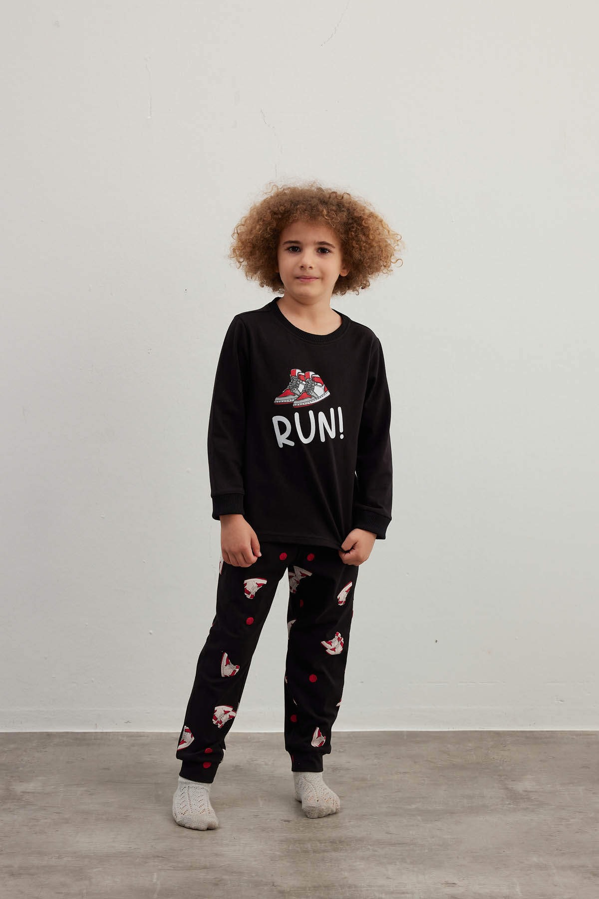 Erkek Çocuk Pamuklu Uzun Kollu Pijama Takımı