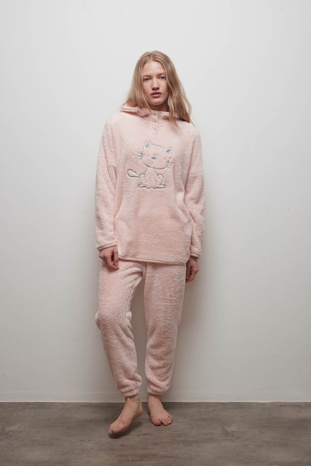 Kadın Yumuşak Dokulu Cepli Uzun Eşofman