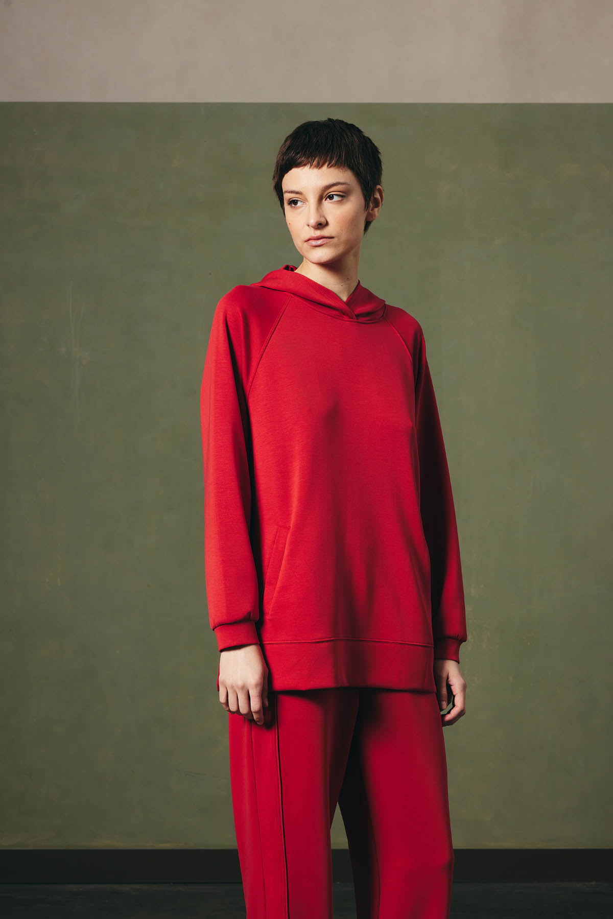 Kadın Soft Touch Uzun Kollu Fermuar Detaylı Sweatshirt